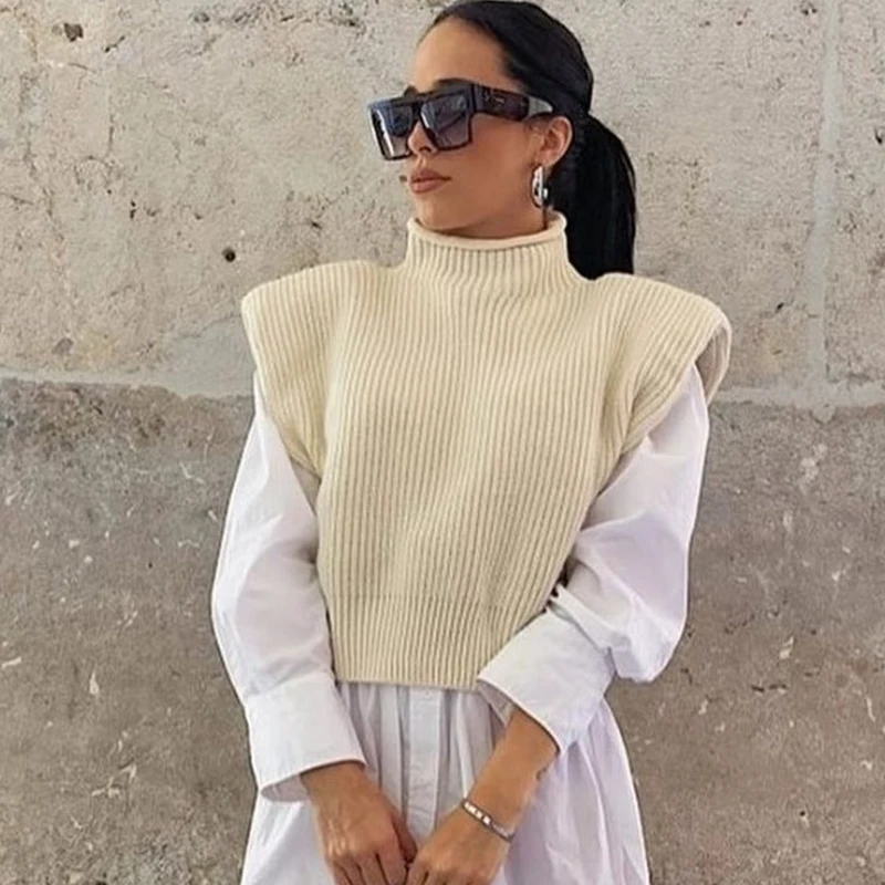 Foridol Knitted Turtleneck Sleeveless Pullovers Vest Female Vintage Casual Oversized Winter Sweater Pull Chic Streetstyle Tops
Foridol Knitted Turtleneck Sleeveless Pullovers Vest Female Vintage Casual Oversized Winter Sweater Pull Chic Streetstyle Tops