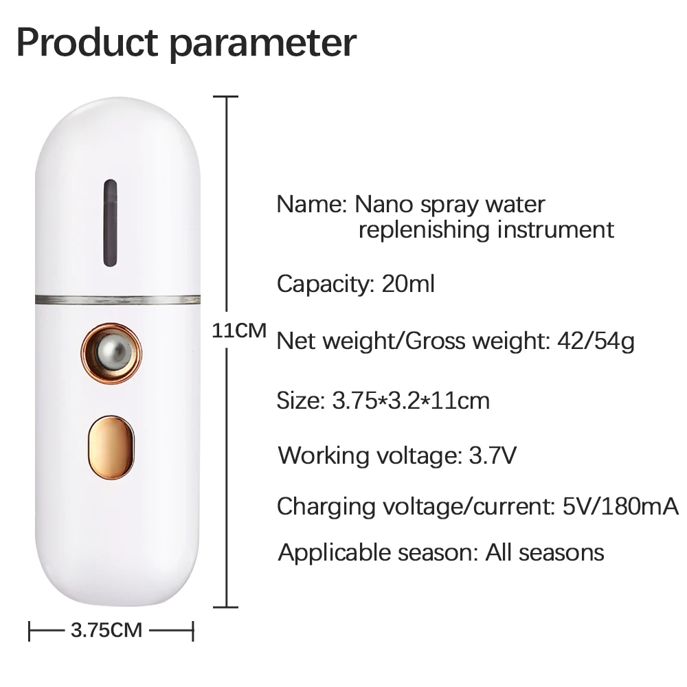 OSHIONER Nano Facial Sprayer USB Humidifier Rechargeable Nebulizer Face Steamer Beauty Instruments Moisturizing Skin Care Tools OSHIONER Nano Facial Sprayer USB Humidifier Rechargeable Nebulizer Face Steamer Beauty Instruments Moisturizing Skin Care Tools
