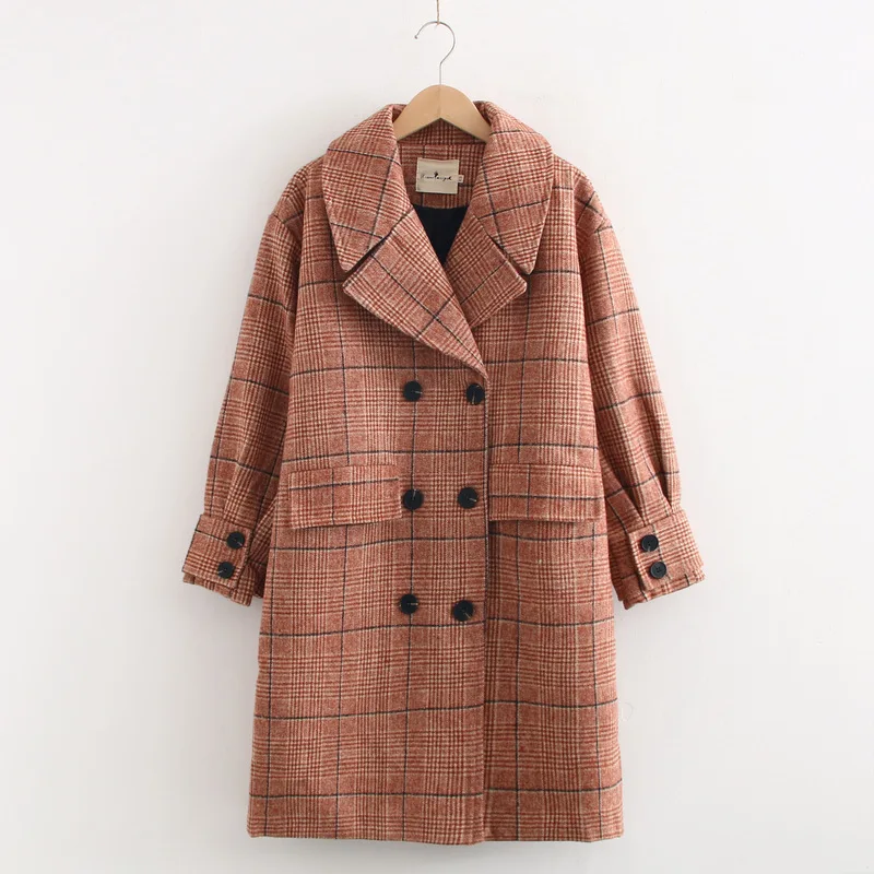 Autumn And Winter New Style Korean-style Mid-length Loose Thick over-the-Knee Plaid Woolen Coat Duffle Coat Women's Fashion S289
Autumn And Winter New Style Korean-style Mid-length Loose Thick over-the-Knee Plaid Woolen Coat Duffle Coat Women's Fashion S289