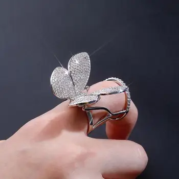 ICEOUTBOX Adjustable Opening Rings Hip Hop Butterfly Finger RingsMicro Paved Cubic Zirconia Bling Iced Out For Women Jewelry
ICEOUTBOX Adjustable Opening Rings Hip Hop Butterfly Finger RingsMicro Paved Cubic Zirconia Bling Iced Out For Women Jewelry