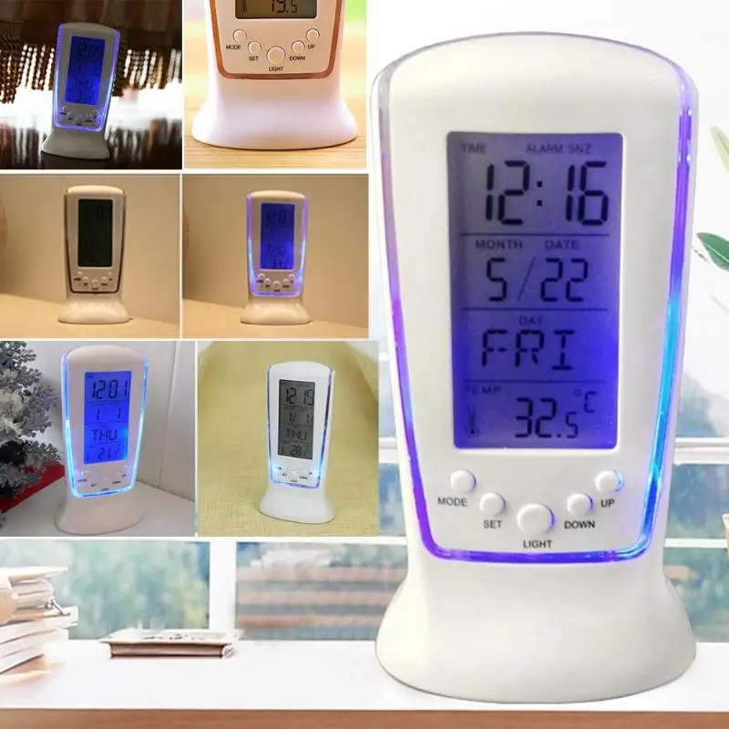 Calendar Alarm Clocks Modern Date Time Music Temperature Digital LED Display Desktop Backlight Desk Table Supplier Drop Shipping
Calendar Alarm Clocks Modern Date Time Music Temperature Digital LED Display Desktop Backlight Desk Table Supplier Drop Shipping