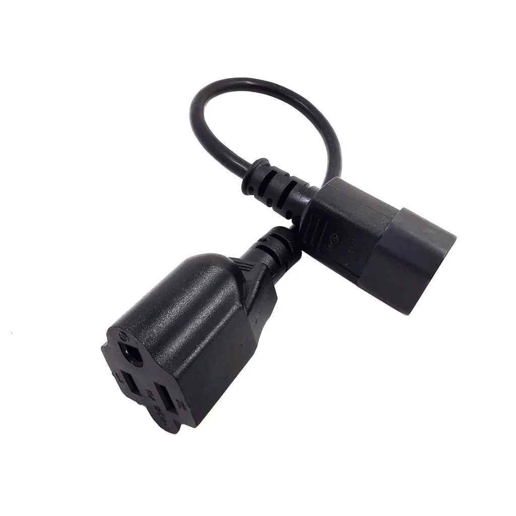 Free Shipping IEC 320 C14 Male Plug to NEMA 5-15R 3 Prong Female PC Power Adapter Cable Black 0.3m 
Free Shipping IEC 320 C14 Male Plug to NEMA 5-15R 3 Prong Female PC Power Adapter Cable Black 0.3m