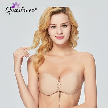 Quaslover Women Self Adhesive Strapless Bandage Blackless Solid Bra Round Pull-Up Drawstring Stickers Shell Invisible Underwear
Quaslover Women Self Adhesive Strapless Bandage Blackless Solid Bra Round Pull-Up Drawstring Stickers Shell Invisible Underwear