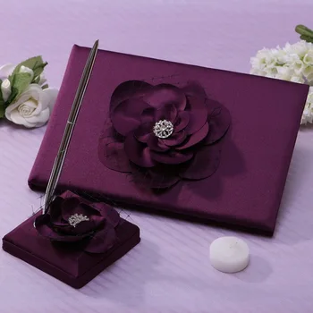 Flowers Design Rhinestones Wedding Guestbook & Pen Set
Flowers Design Rhinestones Wedding Guestbook & Pen Set