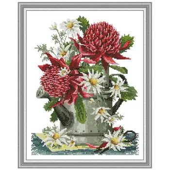 Flowers and Water Pots counted printed on the canvas 11CT 14CT DIY kit Cross Stitch embroidery needlework Sets home decor
Flowers and Water Pots counted printed on the canvas 11CT 14CT DIY kit Cross Stitch embroidery needlework Sets home decor
