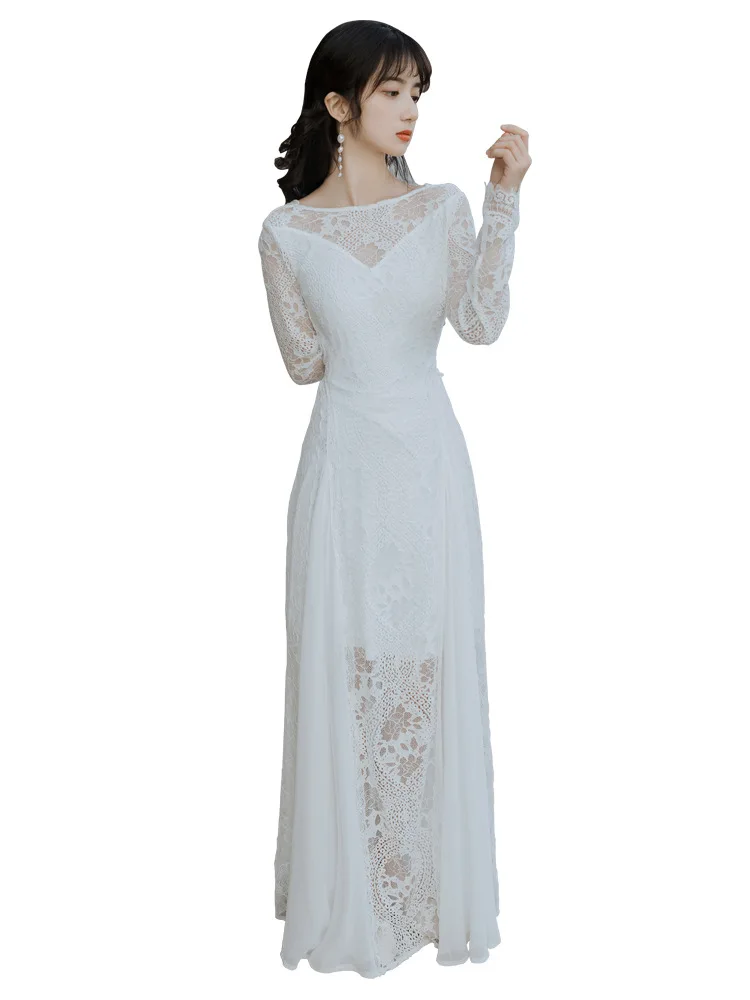 Women's Dresses Chiffon Lace Wedding Dresses robe marie mermaid bride dress white dress elegant vestido de noiva WED90590
Women's Dresses Chiffon Lace Wedding Dresses robe marie mermaid bride dress white dress elegant vestido de noiva WED90590
