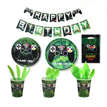 16 People Game On Video Green Disposable Tableware Set Game Controller Plate/Napkin Decor Happy Birthday Party Decor Kids Boy
16 People Game On Video Green Disposable Tableware Set Game Controller Plate/Napkin Decor Happy Birthday Party Decor Kids Boy