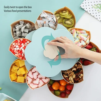 Double-layer Petal Rotating Plastic Box Food Container Wedding Candy Box Plate Rotating Makeup Organizer Bead Storage Containers
Double-layer Petal Rotating Plastic Box Food Container Wedding Candy Box Plate Rotating Makeup Organizer Bead Storage Containers