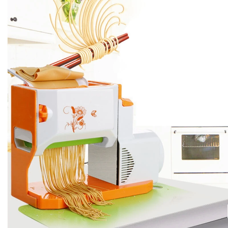 

Electric Noodle Maker Automatic Dough Roller Pressing Pasta Making Machine Manual Hand-Crank Spaghetti Noodles Cutter EU US