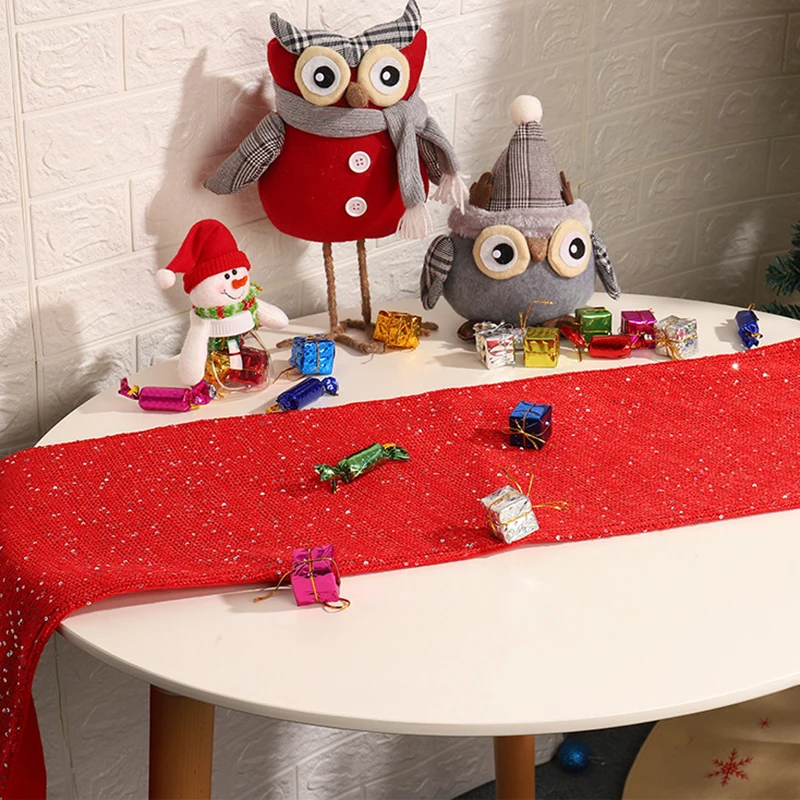 New Christmas Decorations Table TV Mat Creative European Style Sequined Wool Christmas Tea Table Runner
New Christmas Decorations Table TV Mat Creative European Style Sequined Wool Christmas Tea Table Runner