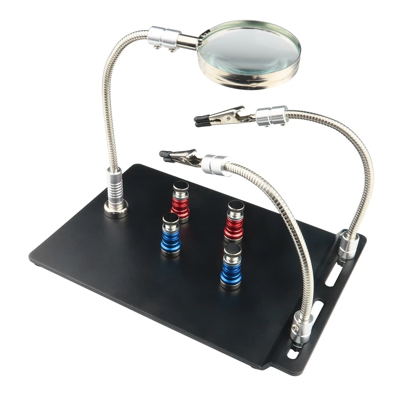 Helping Hand Third Hand Soldering Tools Flexible 360 degree Stainless Steel Arms 3X Magnifying Lamp With Heavy Duty Base And Rot
Helping Hand Third Hand Soldering Tools Flexible 360 degree Stainless Steel Arms 3X Magnifying Lamp With Heavy Duty Base And Rot