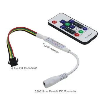 WS2813 WS2815 LED Controller DC 5V 12V Wireless RF Remote Dream Color Controller for WS2815 WS2813 WS2813B WS2815B CS8812 TM1809
WS2813 WS2815 LED Controller DC 5V 12V Wireless RF Remote Dream Color Controller for WS2815 WS2813 WS2813B WS2815B CS8812 TM1809