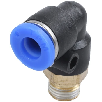 9.5 mm external thread up to 6 mm push-in connection Pneumatic angle connector Quick fittings
9.5 mm external thread up to 6 mm push-in connection Pneumatic angle connector Quick fittings