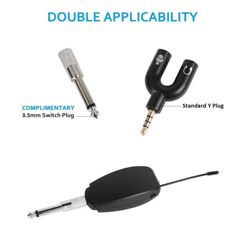 Generic CAMVATE UHF Wireless Microphone Headset Lapel Lavalier Mic