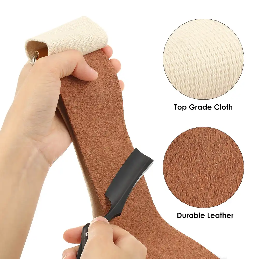 5-in-1 straight razor kit shaving brush mug soap razor strap