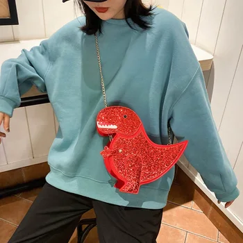 1 PC Dinosaur Bag Trendy Personality Design PU Leather Laser Sequin Dinosaur Shoulder Bag Women Girls Crossbody Messenger Bag
1 PC Dinosaur Bag Trendy Personality Design PU Leather Laser Sequin Dinosaur Shoulder Bag Women Girls Crossbody Messenger Bag