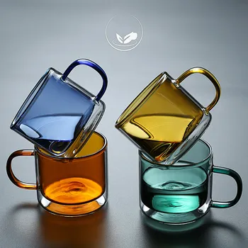 Heat Resistant Double Wall Glass Coffee/Tea Cups And Mugs Travel Double Coffee Mugs With The Handle Mugs Drinking Shot Glasses
Heat Resistant Double Wall Glass Coffee/Tea Cups And Mugs Travel Double Coffee Mugs With The Handle Mugs Drinking Shot Glasses