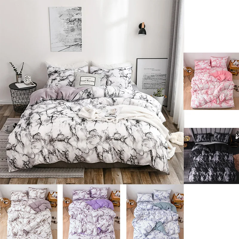 100% Polyester Duvet Cover Sets Brief Natural Marble Pattern Printing Twin Full Queen King Size 2pcs/3pcs Sanding Bedding Set
100% Polyester Duvet Cover Sets Brief Natural Marble Pattern Printing Twin Full Queen King Size 2pcs/3pcs Sanding Bedding Set