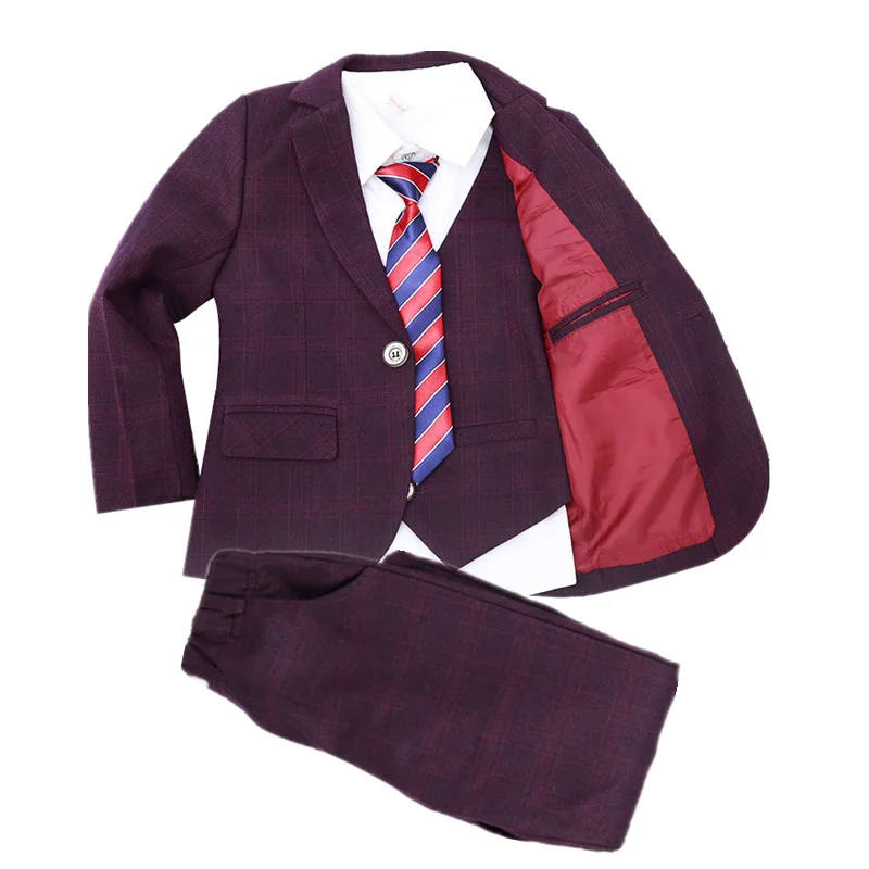 Boys Formal Tuxedo Wedding Suit Set Kids Blazer Vest Pants 3pcs Clothing Set School Children Teens Performance Costume Outfits 
Boys Formal Tuxedo Wedding Suit Set Kids Blazer Vest Pants 3pcs Clothing Set School Children Teens Performance Costume Outfits