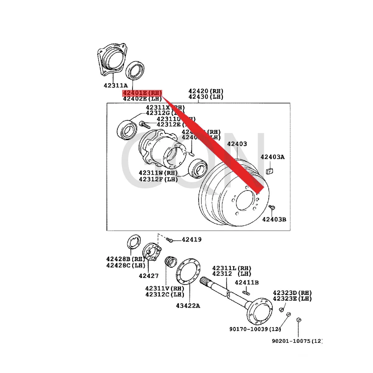 Oil seal (for rear axle right) 1990-Toy ota LAN DCR UIS ERS rear wheel oil seal (full floating inner) rear wheel inner oil seal
Oil seal (for rear axle right) 1990-Toy ota LAN DCR UIS ERS rear wheel oil seal (full floating inner) rear wheel inner oil seal