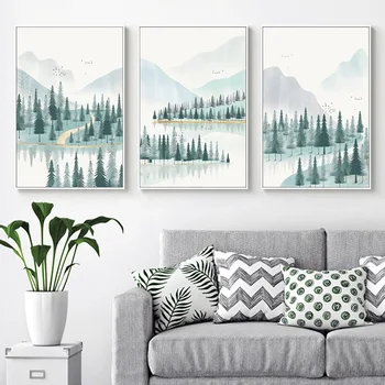 Modular Pictures Canvas Prints Wall Art Nordic Style Forest And River Landscape Poster Modern Home Bedroom Decoration Paintings
Modular Pictures Canvas Prints Wall Art Nordic Style Forest And River Landscape Poster Modern Home Bedroom Decoration Paintings