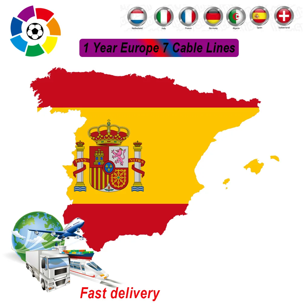 DVB-S2 Receptor Cable Lines For 1Year Spain Oscam Use For GT Media V8 Nova V9 Super Satellite TV Receiver Europe Channel TV Box
DVB-S2 Receptor Cable Lines For 1Year Spain Oscam Use For GT Media V8 Nova V9 Super Satellite TV Receiver Europe Channel TV Box