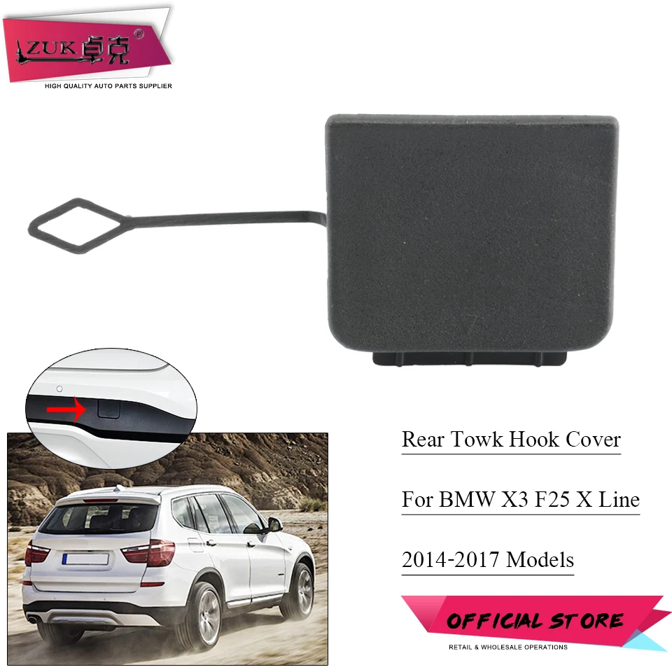 ZUK буксировочный крюк заднего бампера, декоративная накладка, крышка для тяги, Неокрашенная, для BMW X3 F25 X Line 2014-2017, OEM:51127338752
ZUK буксировочный крюк заднего бампера, декоративная накладка, крышка для тяги, Неокрашенная, для BMW X3 F25 X Line 2014-2017, OEM:51127338752
