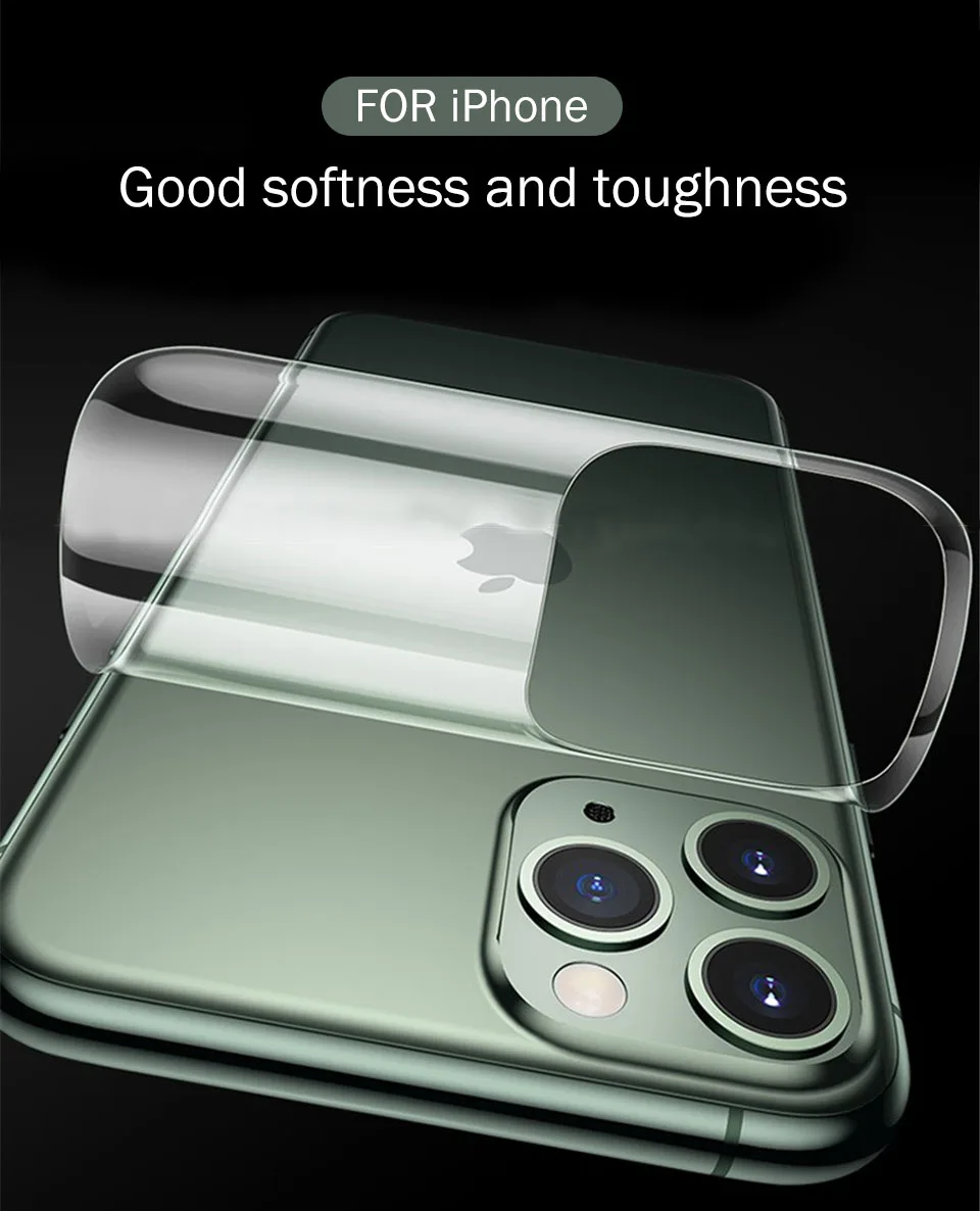 100pcs Hydrogel Film For iPhone 13 12 11 Pro MAX 7 8 Plus Full Cover Screen Protector X XS 6 6S XR Soft Back | Мобильные телефоны и