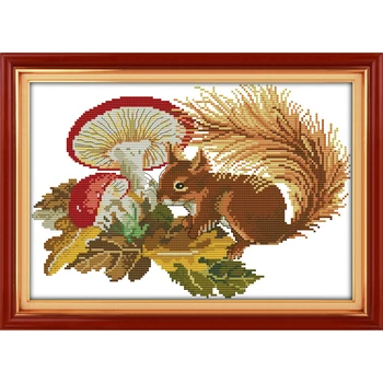 Everlasting love A squirrel and mushrooms Chinese cross stitch kits Ecological cotton stamped DIY new year decorations for home
Everlasting love A squirrel and mushrooms Chinese cross stitch kits Ecological cotton stamped DIY new year decorations for home