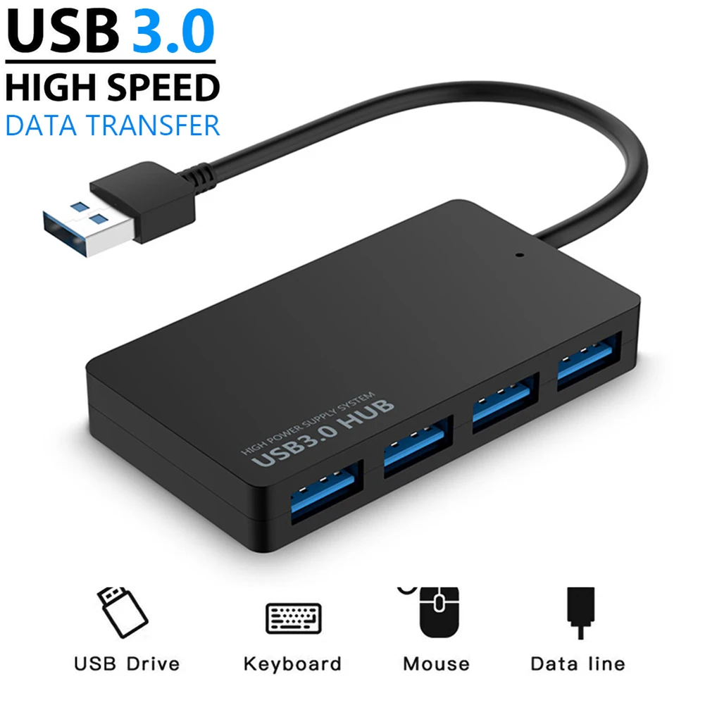 USB 3 0 высокоскоростной разветвитель Ultra-Thin One-To-Four usb-хаб с интерфейсом питания |
