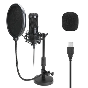Tabletop USB Microphone karaoke studio Condenser Microphone for PC Computer Streaming YouTube Recording mic Stand Pop Filter
Tabletop USB Microphone karaoke studio Condenser Microphone for PC Computer Streaming YouTube Recording mic Stand Pop Filter