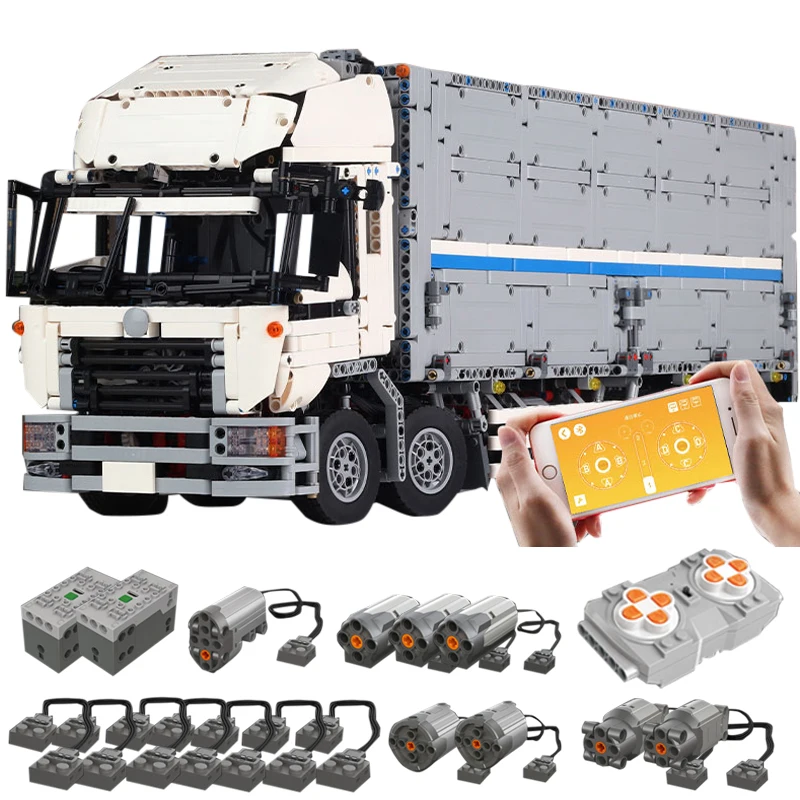 MOC Technic Series DIY 4166Pcs Mini Particle 4CH RC Luxury Truck Model Building Blocks Truck Toy with 6 Motors Gift For Birthday
MOC Technic Series DIY 4166Pcs Mini Particle 4CH RC Luxury Truck Model Building Blocks Truck Toy with 6 Motors Gift For Birthday