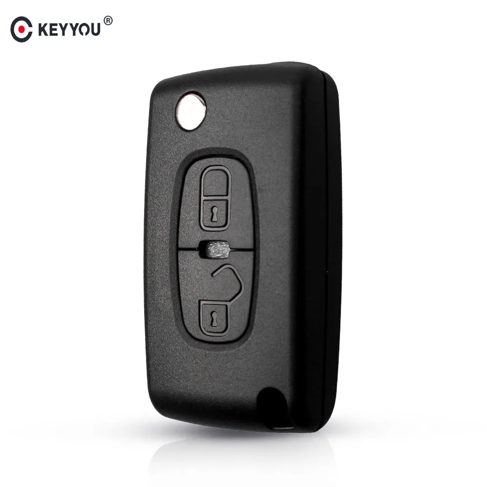 KEYYOU 2 Buttons Replace Car Key Case For PEUGEOT 4007 ET 4008 For Citroen C-Crosser C4 Aircross Remote Key Shell Fob MIT-1