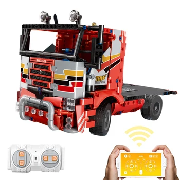 577Pcs 2.4G Phone Remote Control 4CH Transport Truck Bricks DIY Building Block MOC Small Particle Toy For Children Education Toy
577Pcs 2.4G Phone Remote Control 4CH Transport Truck Bricks DIY Building Block MOC Small Particle Toy For Children Education Toy