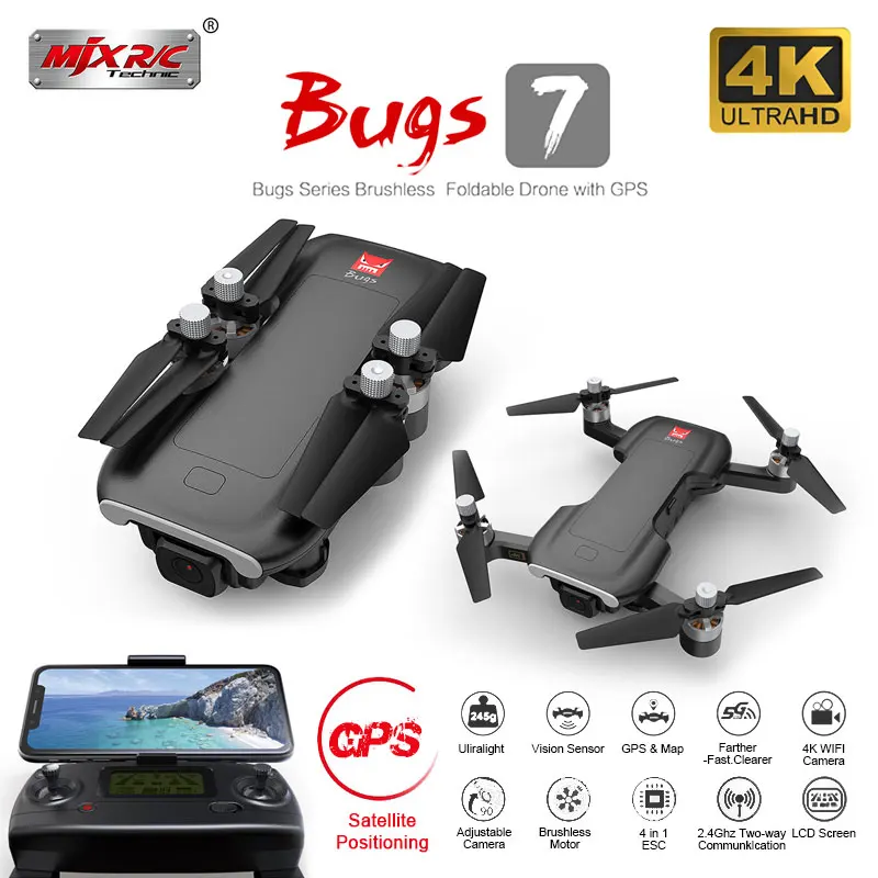 MJX bugs B7 drone 4k gps 5g WiFi rc quadcopter brushless motor vision positioning flight 25 minutes rc distance 300m
MJX bugs B7 drone 4k gps 5g WiFi rc quadcopter brushless motor vision positioning flight 25 minutes rc distance 300m