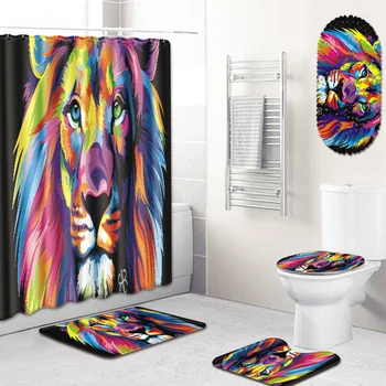 Shower Curtain Bathroom Mat Combination Five-Piece Set Toilet Carpet Shower Room Mat Mat
Shower Curtain Bathroom Mat Combination Five-Piece Set Toilet Carpet Shower Room Mat Mat