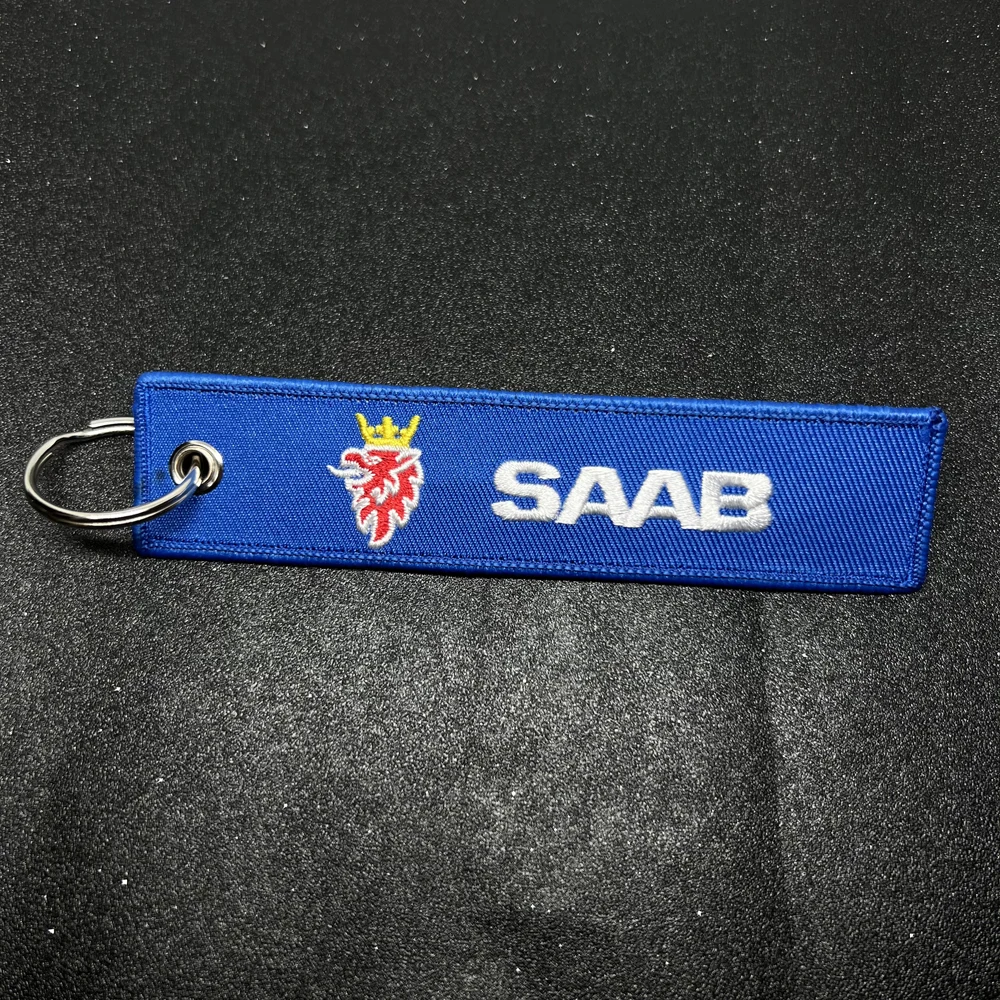 Фото Брелок с вышивкой ювелирный брелок логотипом SAAB scania sonett saab | Автомобили и