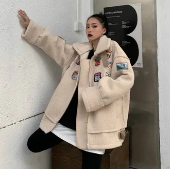 Winter New Stylish Designer Silver Street Parkas Coat Fashion Ladies Winter Thick Warm Lamb Wool Warm Outwear Chaquetas Mujer
Winter New Stylish Designer Silver Street Parkas Coat Fashion Ladies Winter Thick Warm Lamb Wool Warm Outwear Chaquetas Mujer