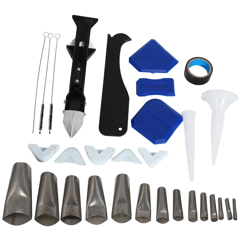 31 Piece Set of Stainless Steel Sealed Caulking Nozzle 3 in 1 Metal Scraper Scraper Tile Kitchen Sink
31 Piece Set of Stainless Steel Sealed Caulking Nozzle 3 in 1 Metal Scraper Scraper Tile Kitchen Sink