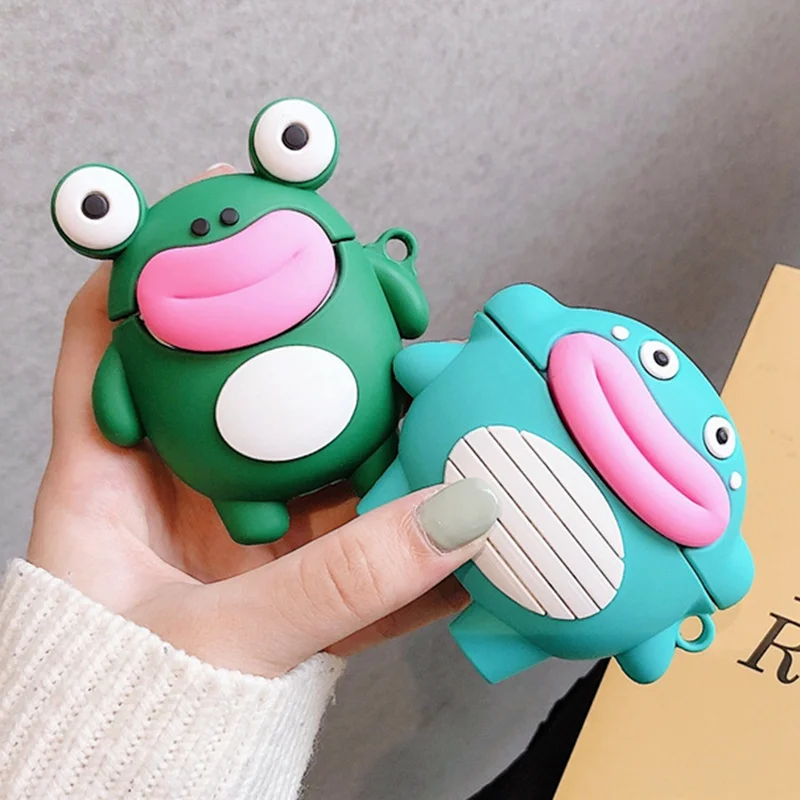 Cute Cartoon Frog Crocodile Silicone Earphone Cover for Airpods 1 2 Airpods Pro Charging Box Protect Case with Carabiner
Cute Cartoon Frog Crocodile Silicone Earphone Cover for Airpods 1 2 Airpods Pro Charging Box Protect Case with Carabiner