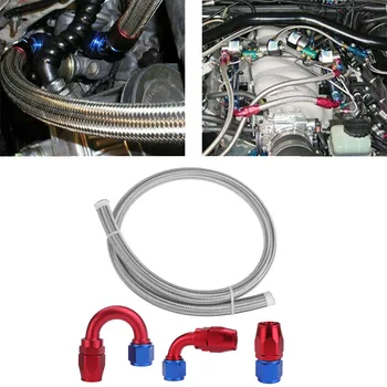 100cm Universal Stainless Steel Braided Fuel Line Brake Hose Brake Fuel Hose Pipe Oil Cooler Tubing with 3Pcs Connectors
100cm Universal Stainless Steel Braided Fuel Line Brake Hose Brake Fuel Hose Pipe Oil Cooler Tubing with 3Pcs Connectors