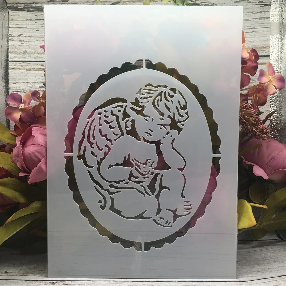A4 29cm Angel Baby DIY Layering Stencils Wall Painting Scrapbook Coloring Embossing Album Decorative Template
A4 29cm Angel Baby DIY Layering Stencils Wall Painting Scrapbook Coloring Embossing Album Decorative Template