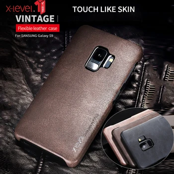 For Samsung Galaxy S9 S9 + Case, X-Level Luxury Vintage Leather Back Cover Case for Galaxy S8 Plus Note 9 s7 edge Hoesje
For Samsung Galaxy S9 S9 + Case, X-Level Luxury Vintage Leather Back Cover Case for Galaxy S8 Plus Note 9 s7 edge Hoesje