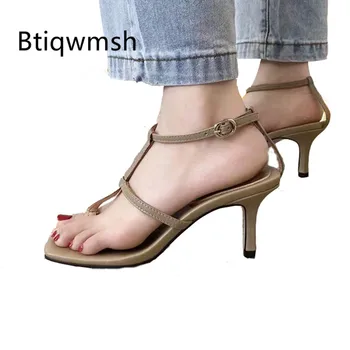 Simple Design Nude Cow Leather Sandals Women Open Toe Narrow Band Strange High Heel Shoes Woman Fashion Party Shoes
Simple Design Nude Cow Leather Sandals Women Open Toe Narrow Band Strange High Heel Shoes Woman Fashion Party Shoes