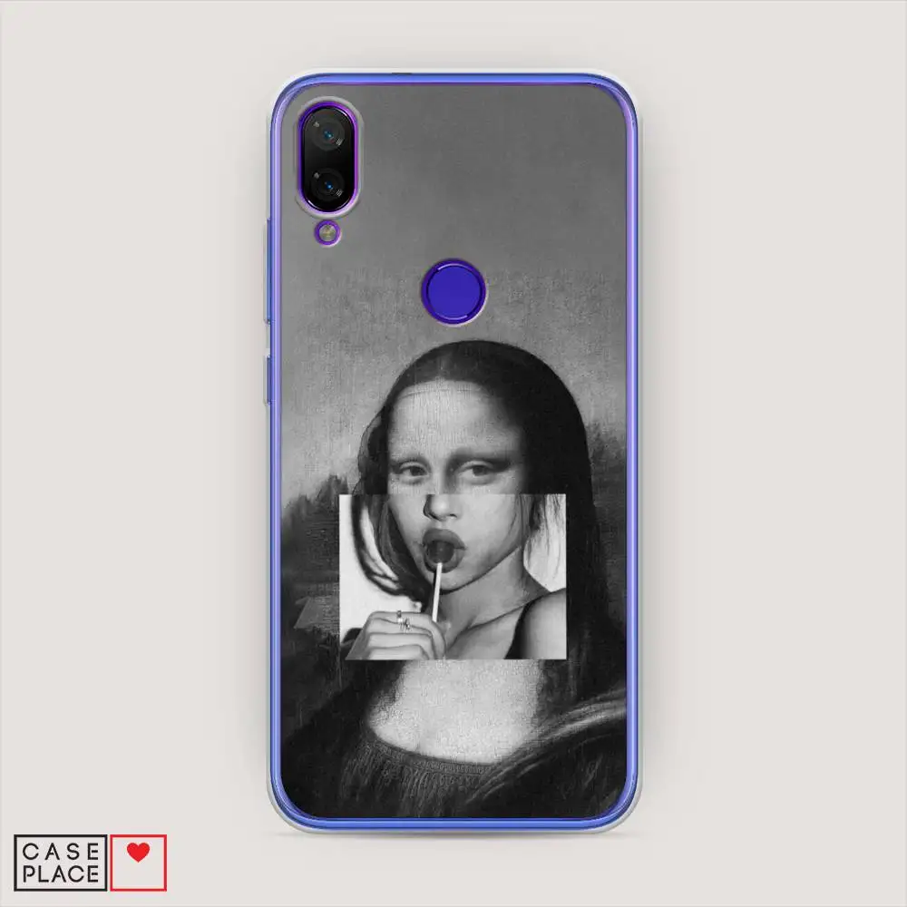 Чехол Силиконовый для Xiaomi Mi Play Mona Lisa sucking lollipop защитный тонкий мягкий