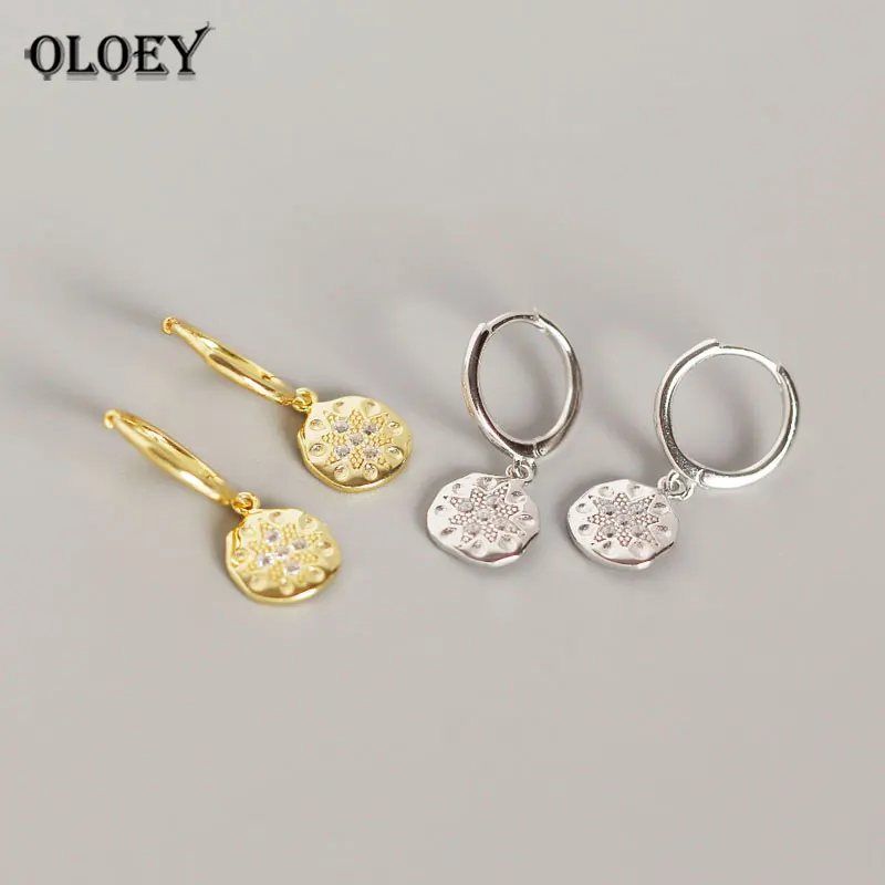OLOEY Authentic 925 Sterling Silver Earrings for Women Round Zircon Baroque Pendant Hoop Earring Jewelry Christmas Gifts YME551
OLOEY Authentic 925 Sterling Silver Earrings for Women Round Zircon Baroque Pendant Hoop Earring Jewelry Christmas Gifts YME551