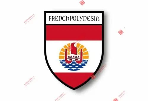 Stickers Decal Souvenir Vinyl Car Shield Flag Crest French Polynesia Tahiti Window Body Decorative Accessories | Автомобили и