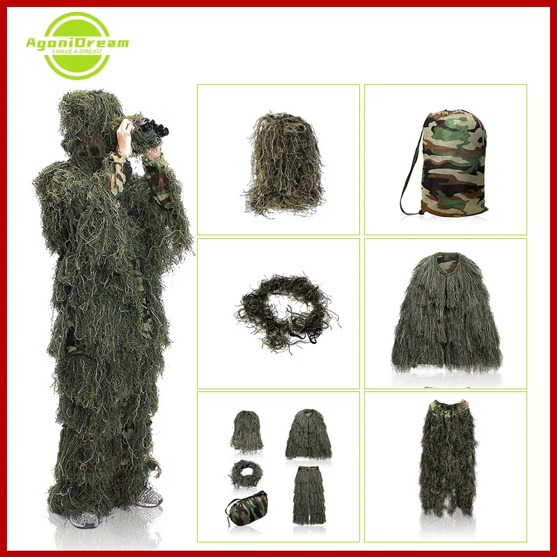 Jungle Camo Outdoor Battleground Camouflage Clothing CS Hunting Bird Invisible Desert Filament Camouflage Sniper Cloth set
Jungle Camo Outdoor Battleground Camouflage Clothing CS Hunting Bird Invisible Desert Filament Camouflage Sniper Cloth set