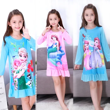 Autumn Big girls elsa princess Nightgown Pajamas kids long sleeved nightdress cute cartoon child female baby sleeping dress 
Autumn Big girls elsa princess Nightgown Pajamas kids long sleeved nightdress cute cartoon child female baby sleeping dress