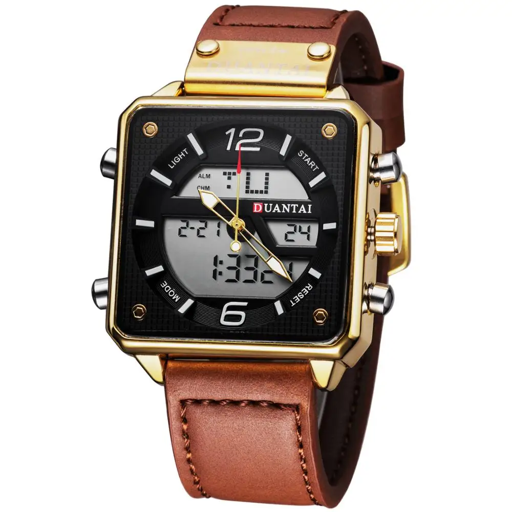 DUANTAI Mens New Fashion Dual Display Square Watch Men's Multifunction Waterproof LED Digital Watch Men Sport Watch часы мужские
DUANTAI Mens New Fashion Dual Display Square Watch Men's Multifunction Waterproof LED Digital Watch Men Sport Watch часы мужские
